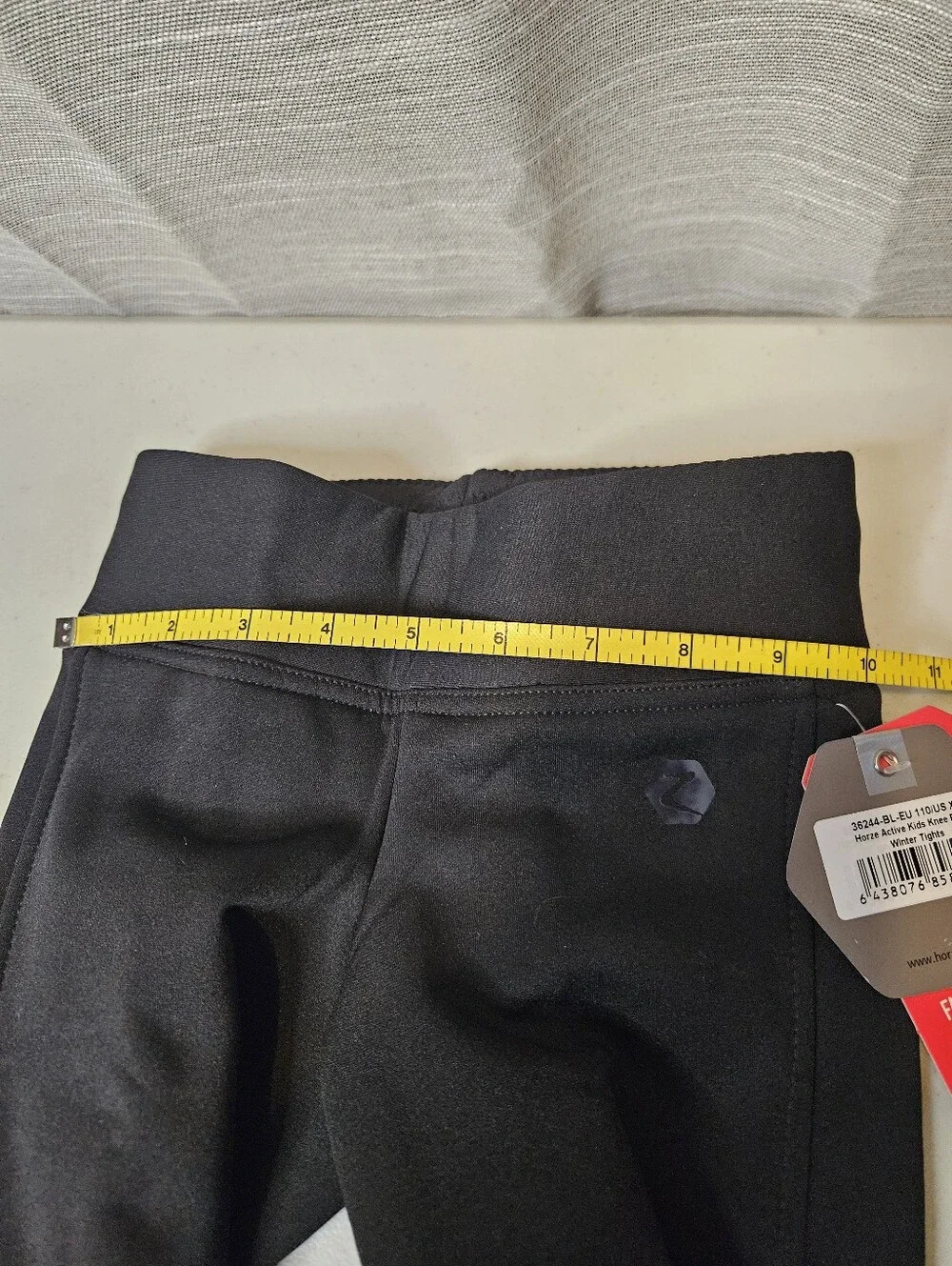 Horze active tights riding pants fleece winter Kids EU 110/ US XXS New Black